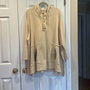 Vintage Blue Fish Hooded Tunic